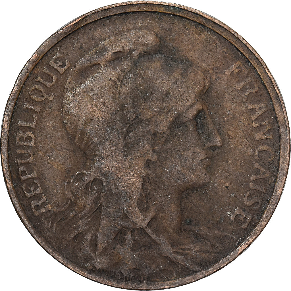 France, 5 Centimes, Dupuis, 1916, Paris, Bronze, VF(20-25), Gadoury:165, KM:842
