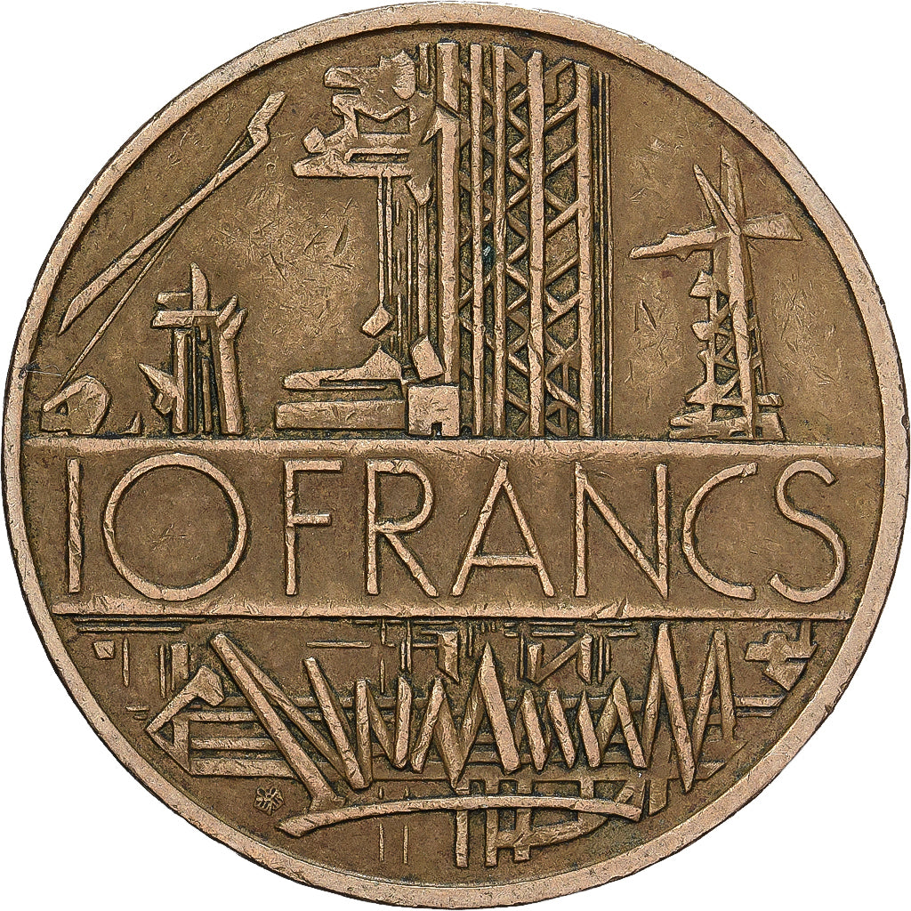 France, 10 Francs, Mathieu, 1979, Paris, Nickel-brass, EF(40-45), Gadoury:814