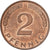 Federal Republic of Germany, 2 Pfennig, 1979, Karlsruhe, Copper Plated Steel