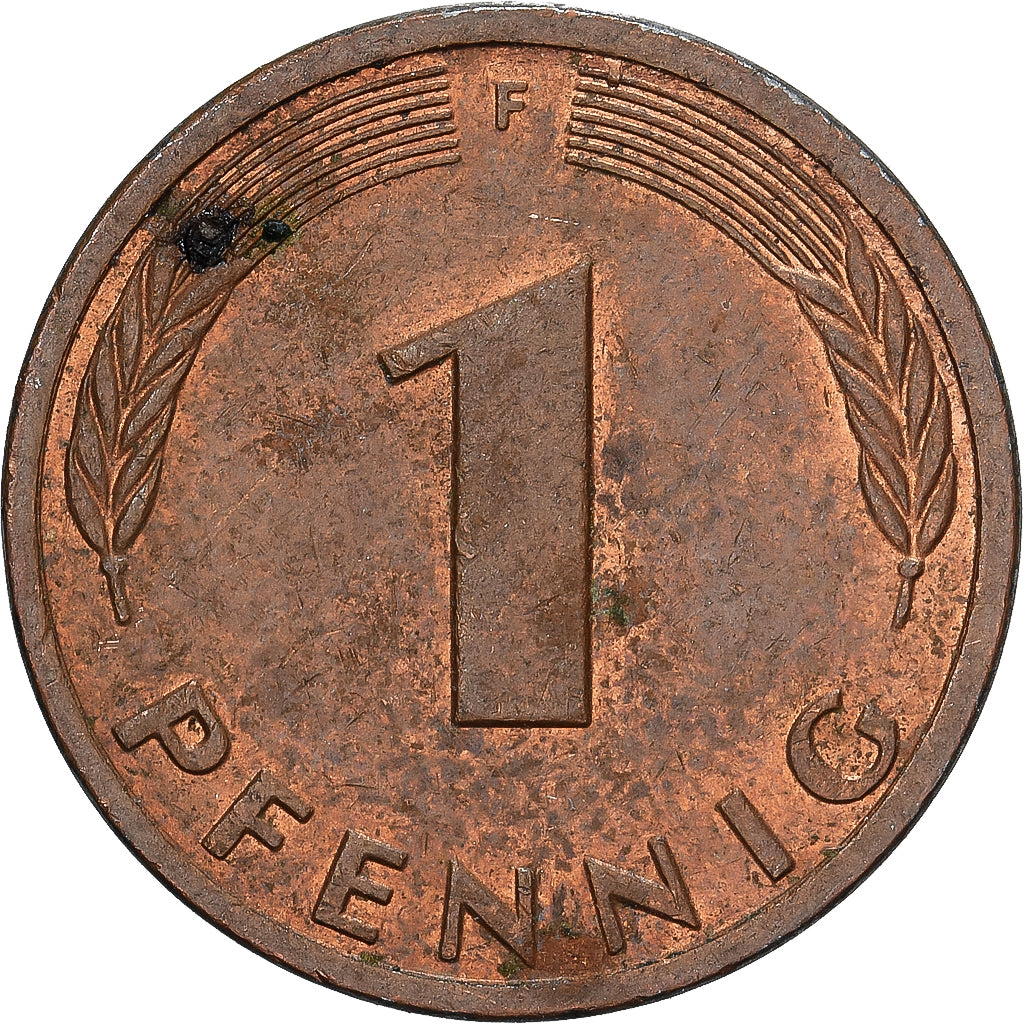 Federal Republic of Germany, Pfennig, 1983, Stuttgart, Copper Plated Steel