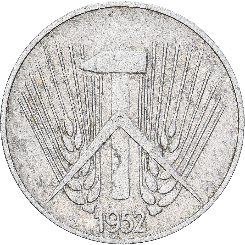 République démocratique d'Allemagne, Pfennig, 1952, Muldenhütten, Aluminium