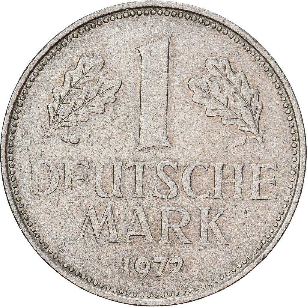 Niemcy - RFN, Mark, 1972, Karlsruhe, Miedź-Nikiel, EF(40-45), KM:110