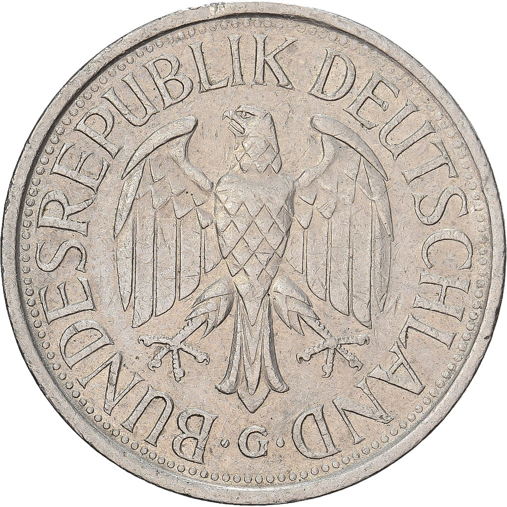 Niemcy - RFN, Mark, 1977, Karlsruhe, Miedź-Nikiel, EF(40-45), KM:110