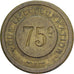 France, A Consommer, 75 Centimes, TTB, Laiton