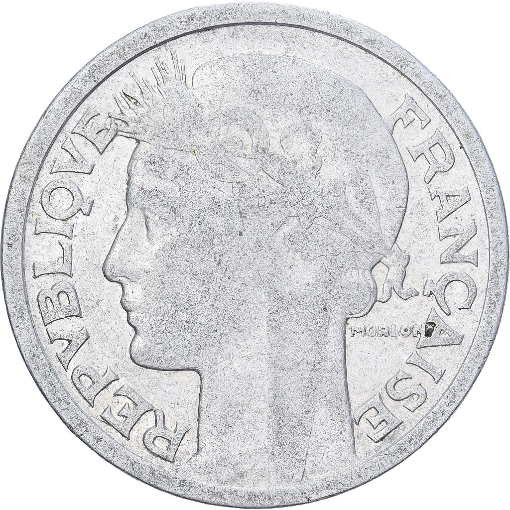 France, 2 Francs, Morlon, 1947, Beaumont - Le Roger, Aluminum, VF(30-35)