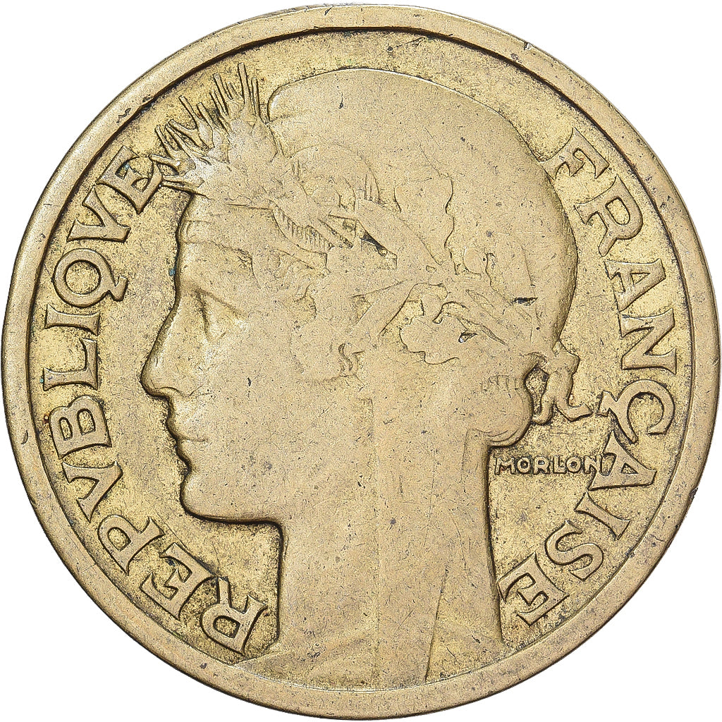 France, 2 Francs, Morlon, 1937, Paris, Aluminum-Bronze, VF(30-35), Gadoury:535