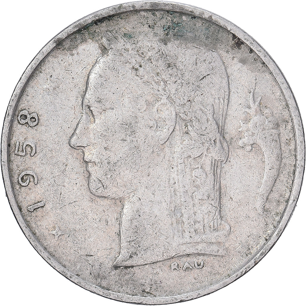 Belgia, Franc, 1958, Miedź-Nikiel, VF(30-35), KM:143.1