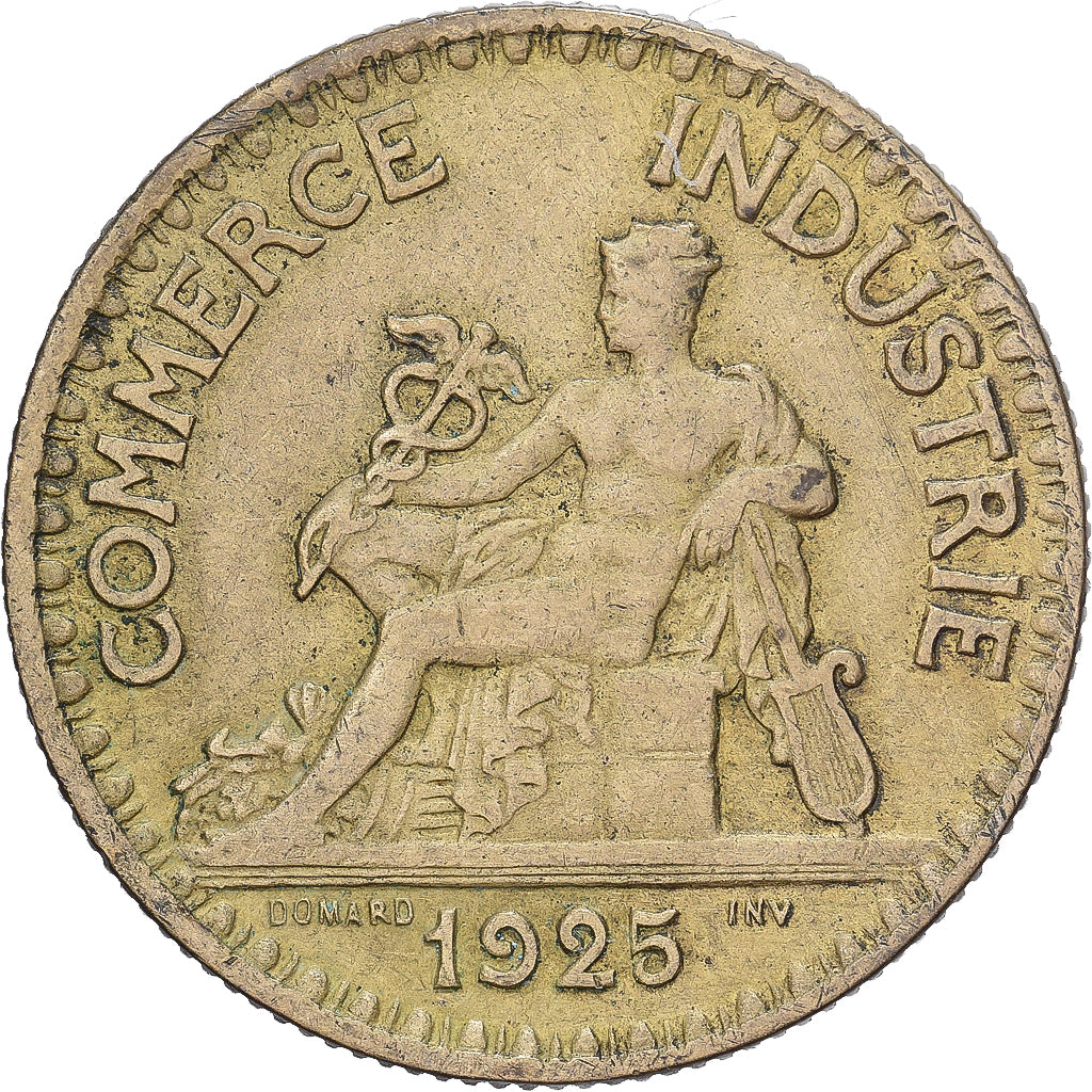 France, 2 Francs, Chambre de commerce, 1925, Paris, Aluminum-Bronze, AU(50-53)