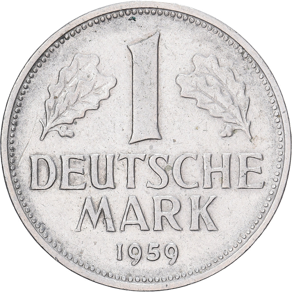Niemcy - RFN, Mark, 1959, Stuttgart, Miedź-Nikiel, AU(50-53), KM:110