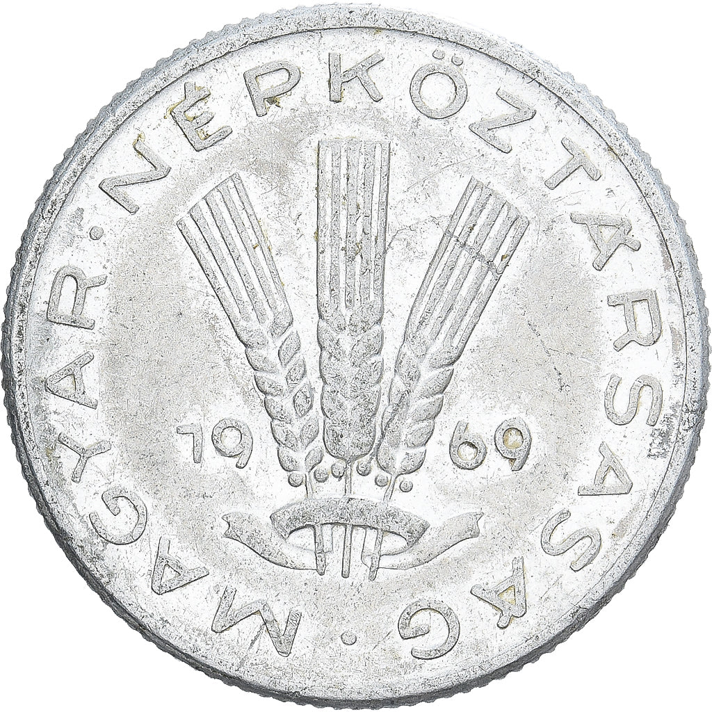 Ungheria, 20 Fillér, 1969, Budapest, Alluminio, BB, KM:573