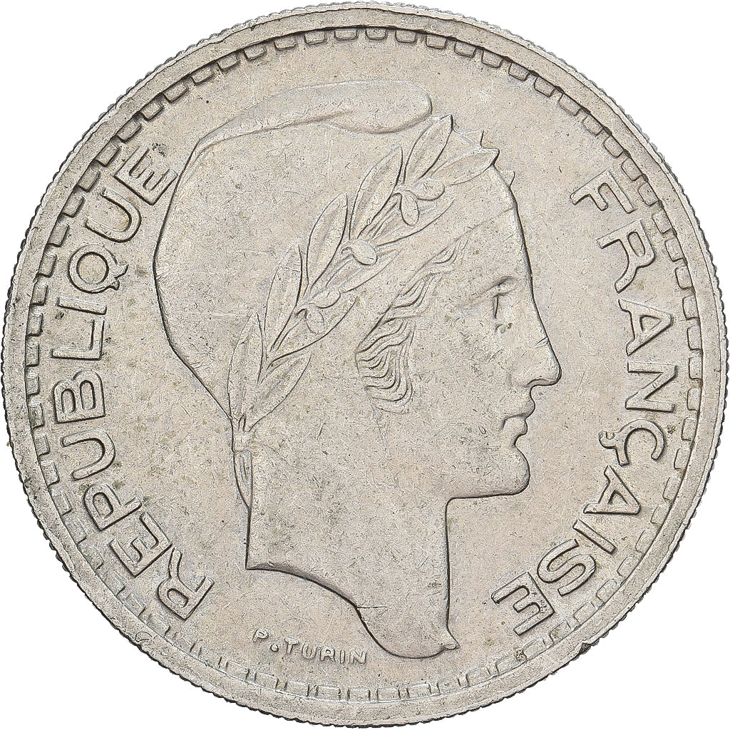 France, 10 Francs, Turin, 1949, Paris, Copper-nickel, AU(50-53), KM:909.1