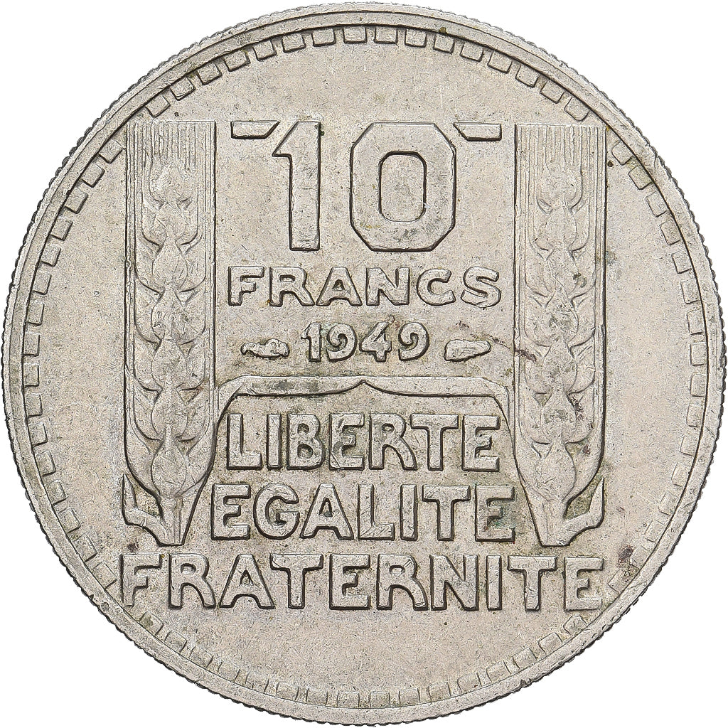 France, 10 Francs, Turin, 1949, Paris, Copper-nickel, AU(50-53), KM:909.1