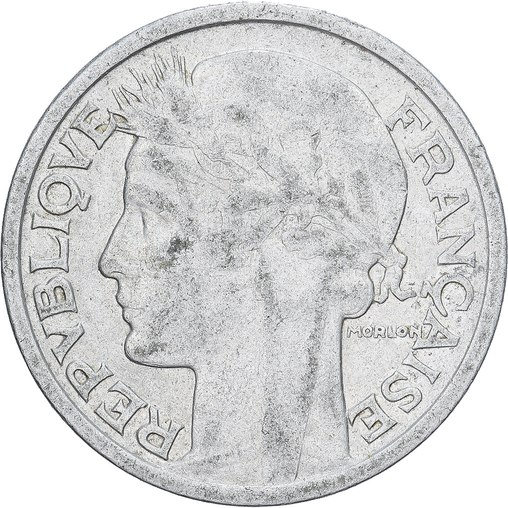 France, 2 Francs, Morlon, 1947, Paris, Aluminum, EF(40-45), KM:886a.1