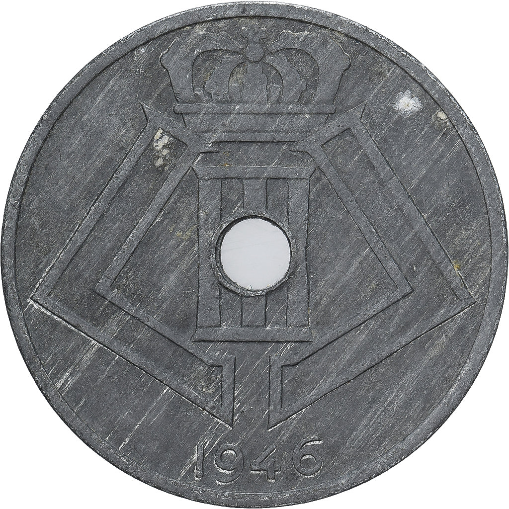 Belgium, 25 Centimes, 1946, Zinc, VF(30-35), KM:131