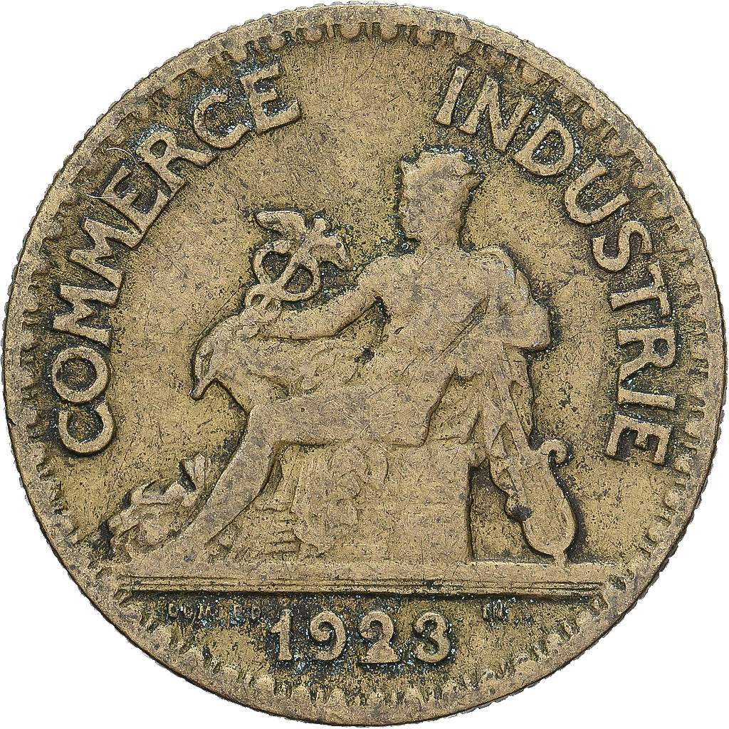 France, 50 Centimes, Chambre de commerce, 1923, Aluminum-Bronze, VF(30-35)