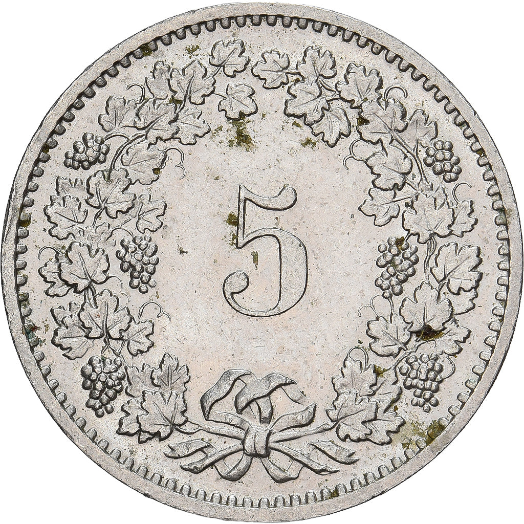 Suiza, 5 Rappen, 1974, Bern, Cobre - níquel, EBC, KM:26