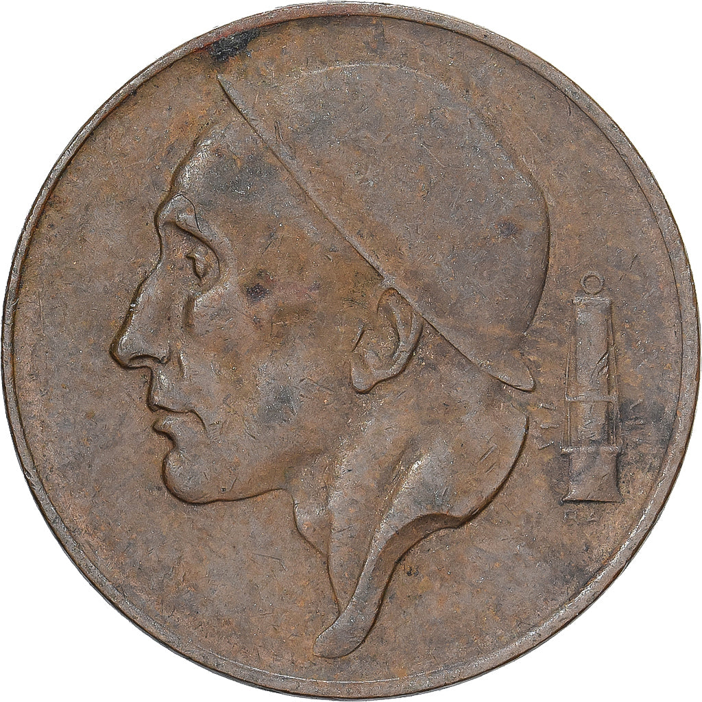 Belgio, 50 Centimes, 1954, Bronzo, BB, KM:145