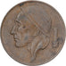 Belgio, 50 Centimes, 1954, Bronzo, BB, KM:145