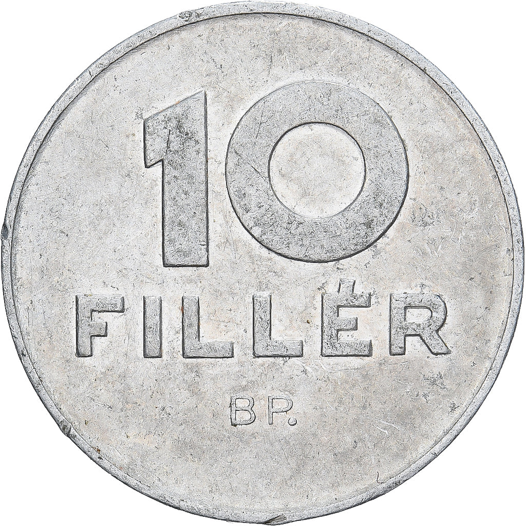 Hungría, 10 Filler, 1973, Budapest, Aluminio, BC+, KM:572