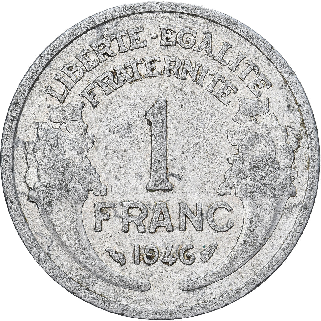 France, Franc, Morlon, 1946, Paris, Aluminum, VF(30-35), KM:885a.1