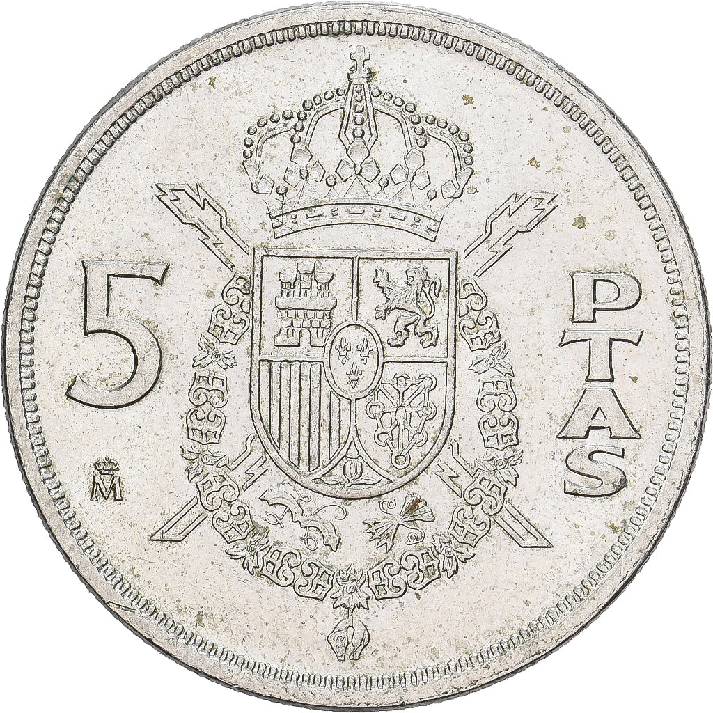 Spanien, Juan Carlos I, 5 Pesetas, 1983, Kupfer-Nickel, SS+, KM:823