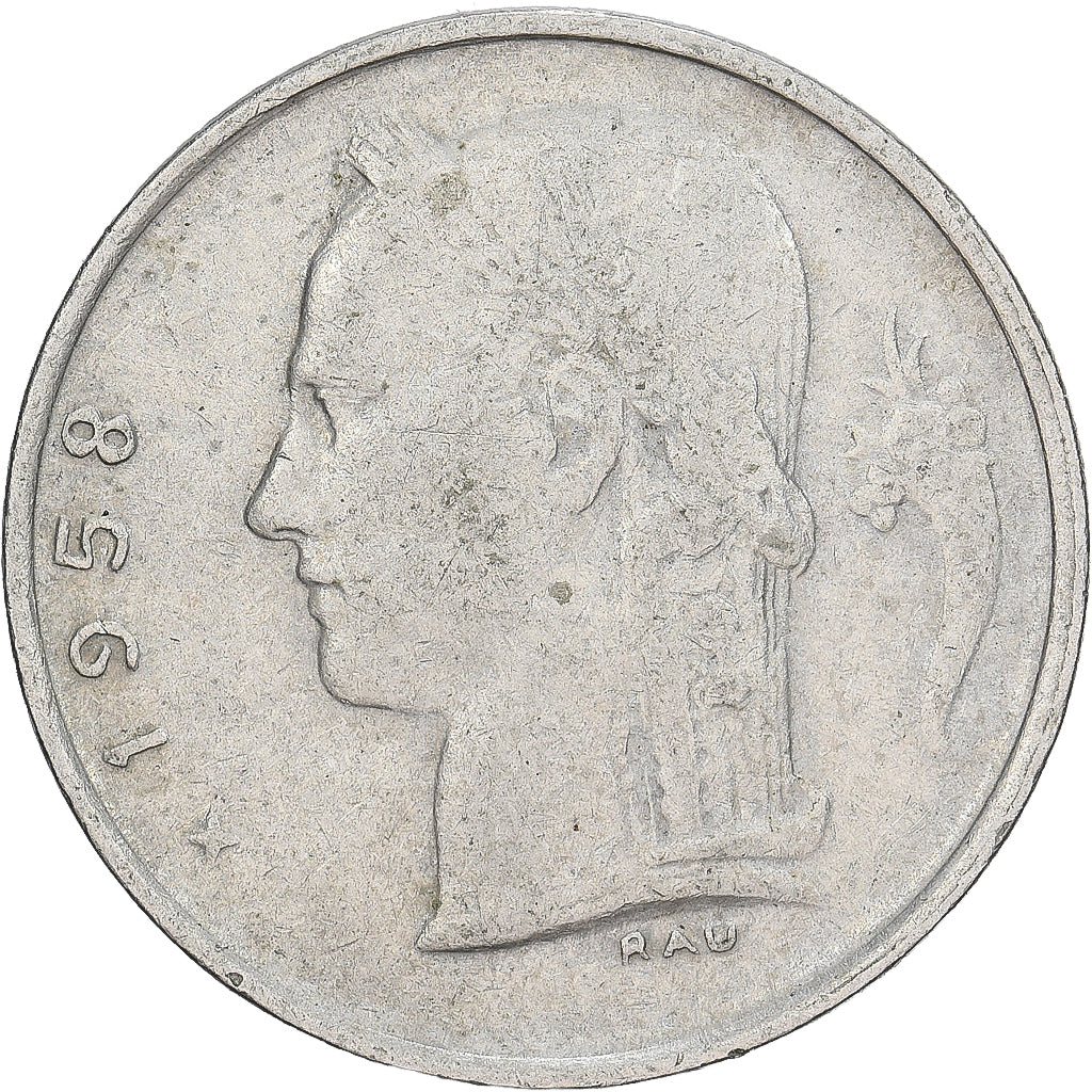 Belgia, Franc, 1958, Miedź-Nikiel, VF(30-35), KM:142.1
