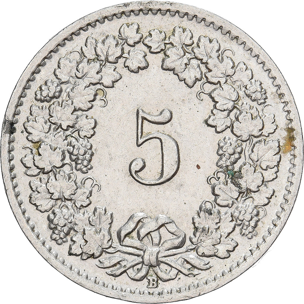Suiza, 5 Rappen, 1954, Bern, Cobre - níquel, MBC+, KM:26
