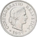 Suiza, 5 Rappen, 1957, Bern, Cobre - níquel, EBC, KM:26