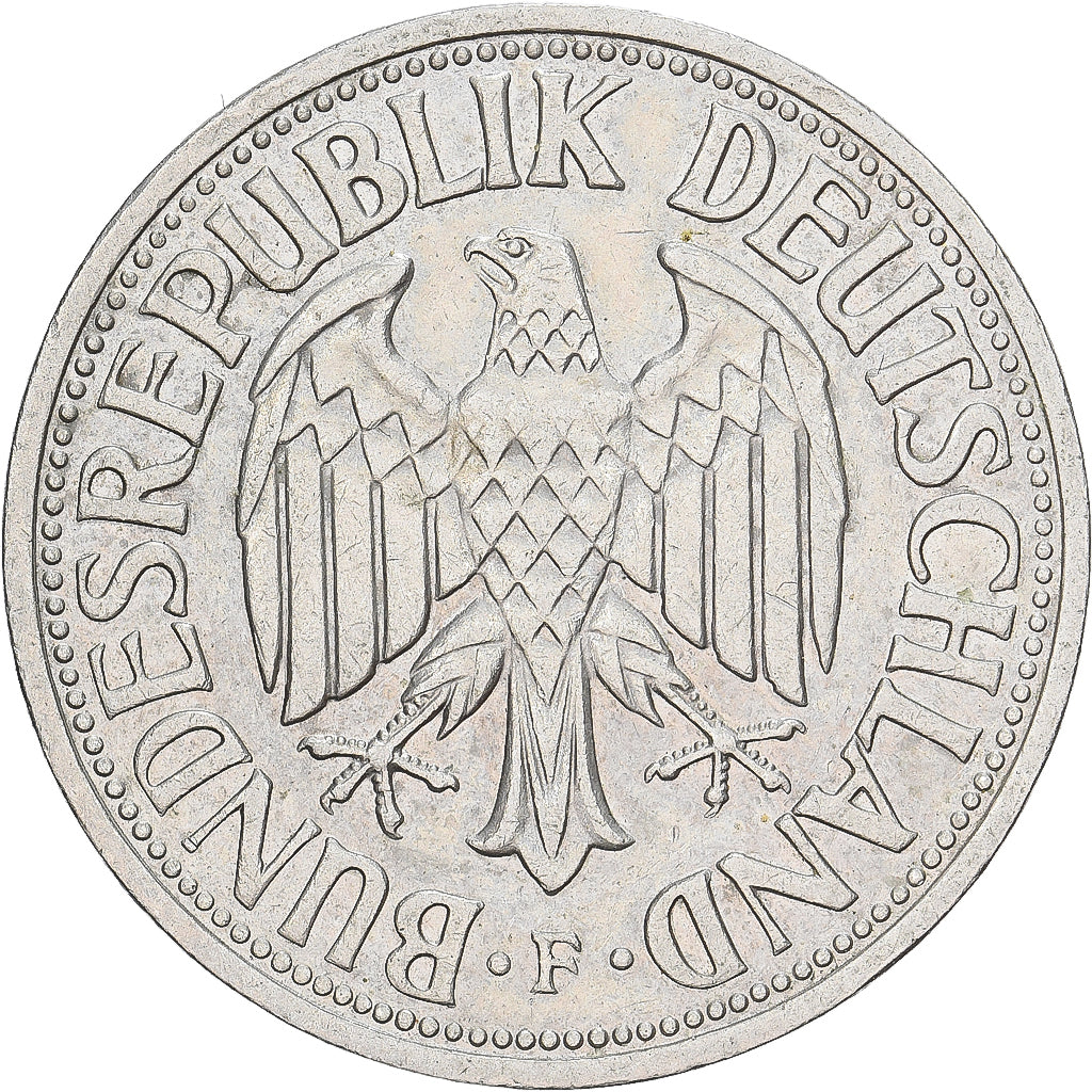 GERMANIA - REPUBBLICA FEDERALE, Mark, 1956, Stuttgart, Rame-nichel, BB, KM:110