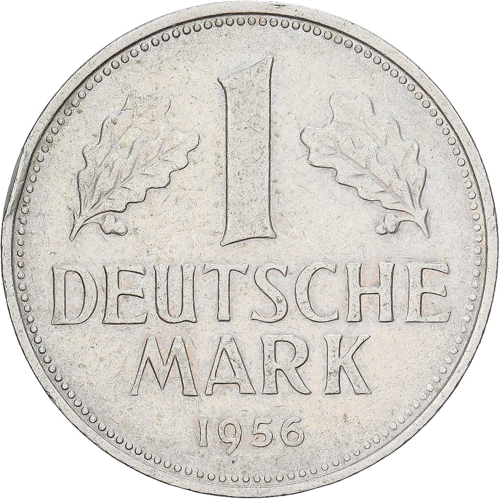 GERMANIA - REPUBBLICA FEDERALE, Mark, 1956, Stuttgart, Rame-nichel, BB, KM:110
