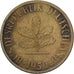 ALEMANHA - REPÚBLICA FEDERAL, 5 Pfennig, 1950, Hambourg, Aço Revestido a