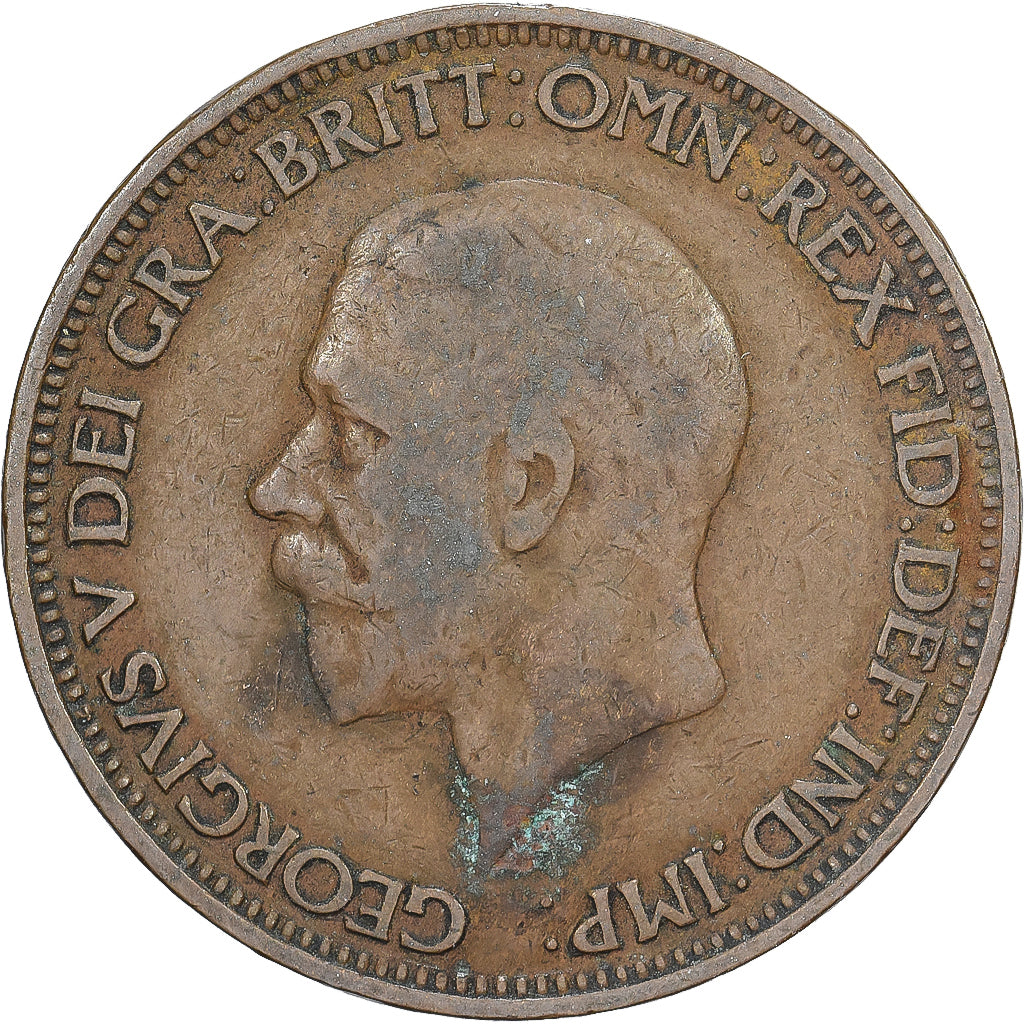 Great Britain, George V, 1/2 Penny, 1930, Bronze, VF(30-35), KM:837