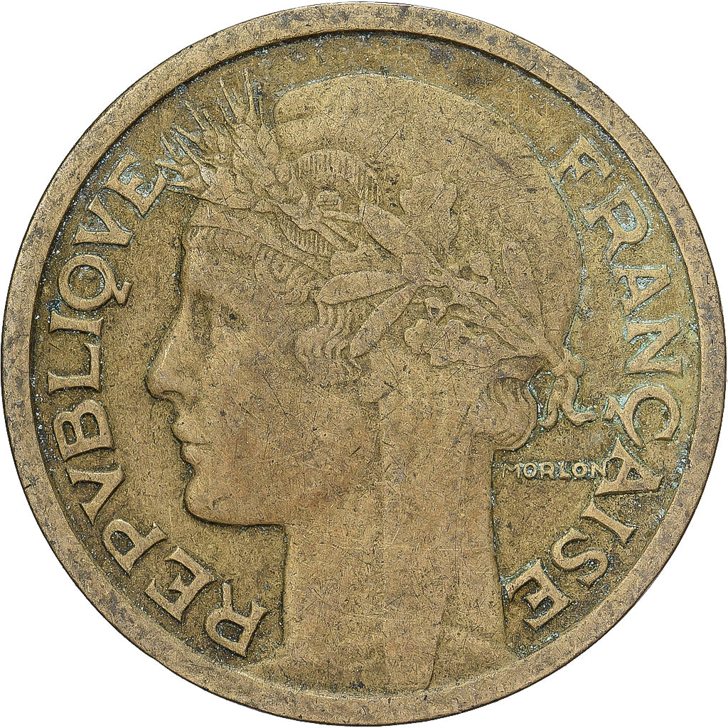 France, Franc, Morlon, 1934, Aluminum-Bronze, VF(30-35), Gadoury:470, KM:885