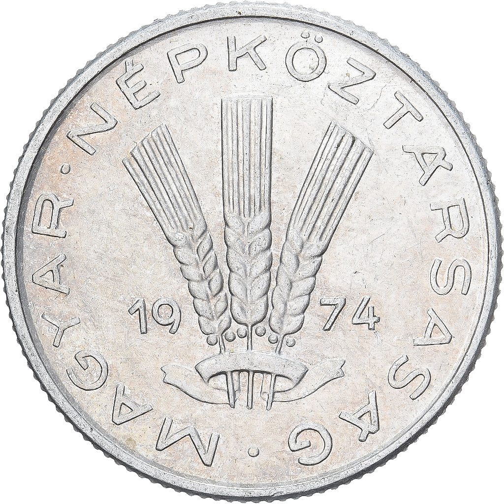 Hungría, 20 Fillér, 1974, Budapest, Aluminio, MBC, KM:573