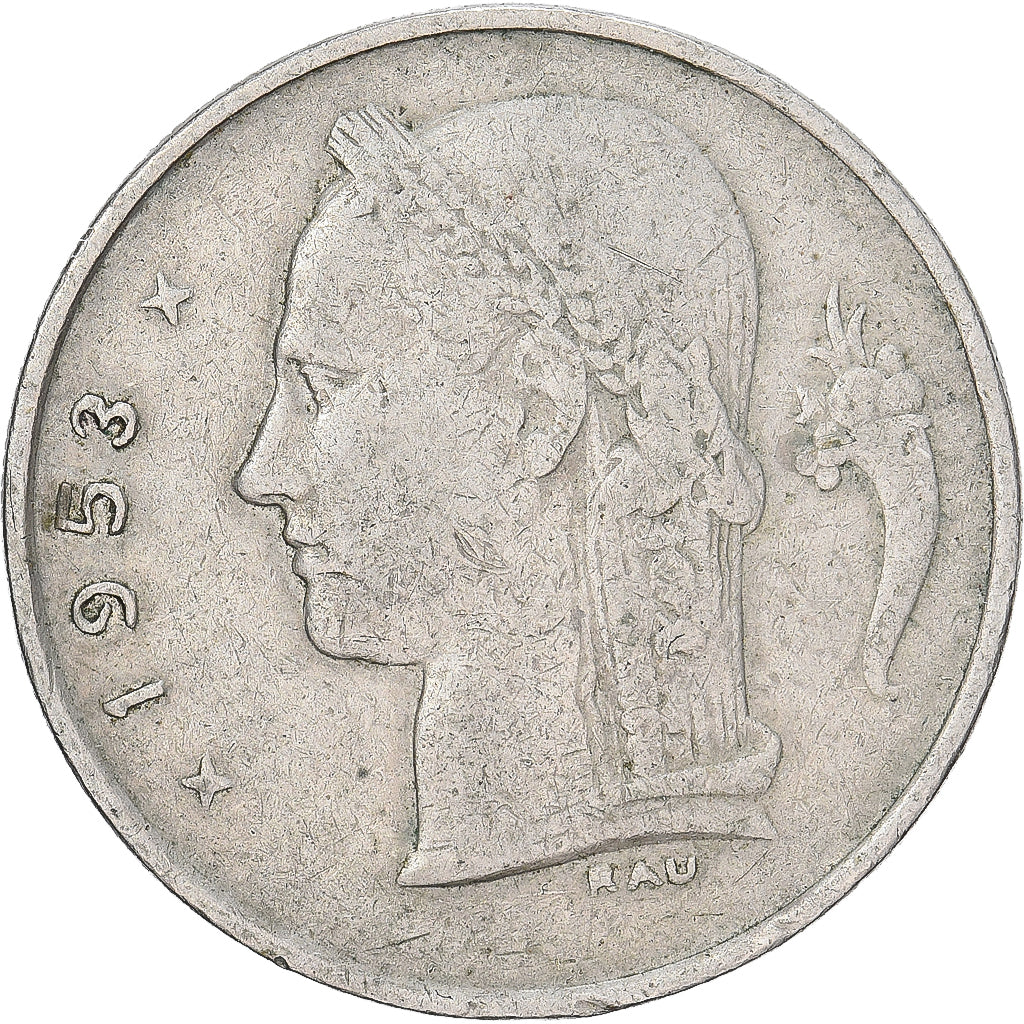 Belgia, Franc, 1953, Miedź-Nikiel, VF(30-35), KM:143.1