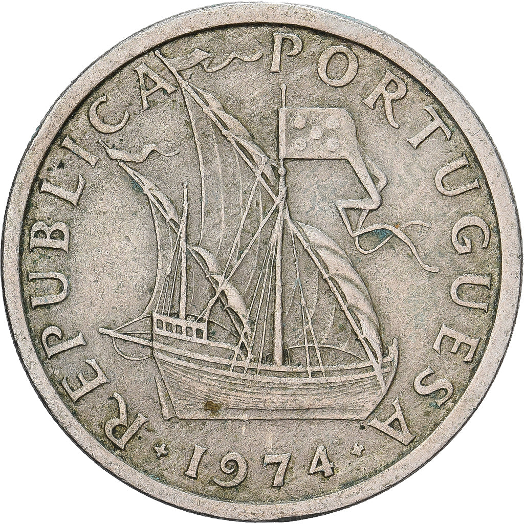 Portugal, 5 Escudos, 1974, Cupro-nickel, TTB, KM:591