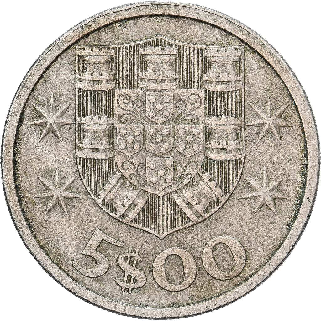 Portugal, 5 Escudos, 1974, Cupro-nickel, TTB, KM:591