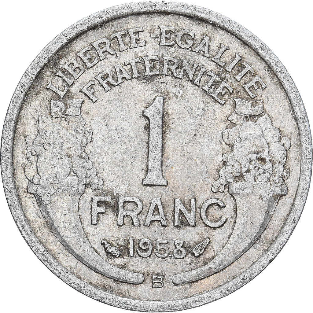 France, Franc, Morlon, 1958, Beaumont - Le Roger, Aluminum, VF(30-35)