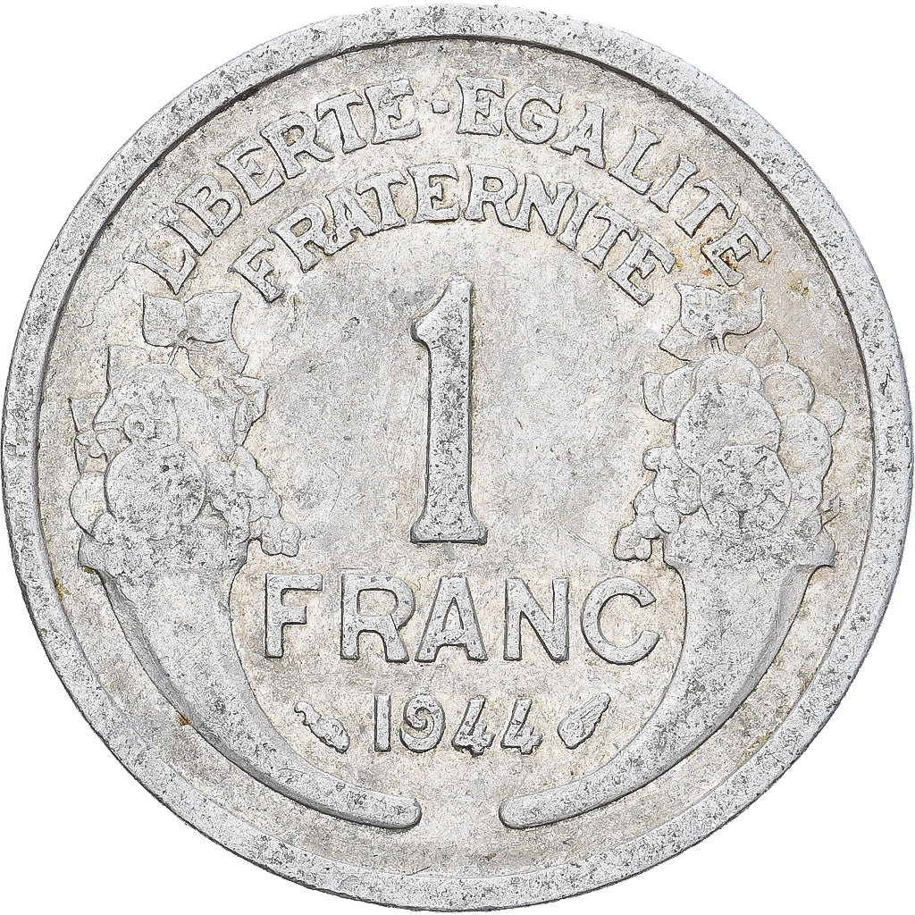 France, Franc, Morlon, 1944, Aluminum, VF(20-25), Gadoury:538a, KM:885a.1