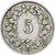 Suiza, 5 Rappen, 1925, Bern, Cobre - níquel, BC+, KM:26