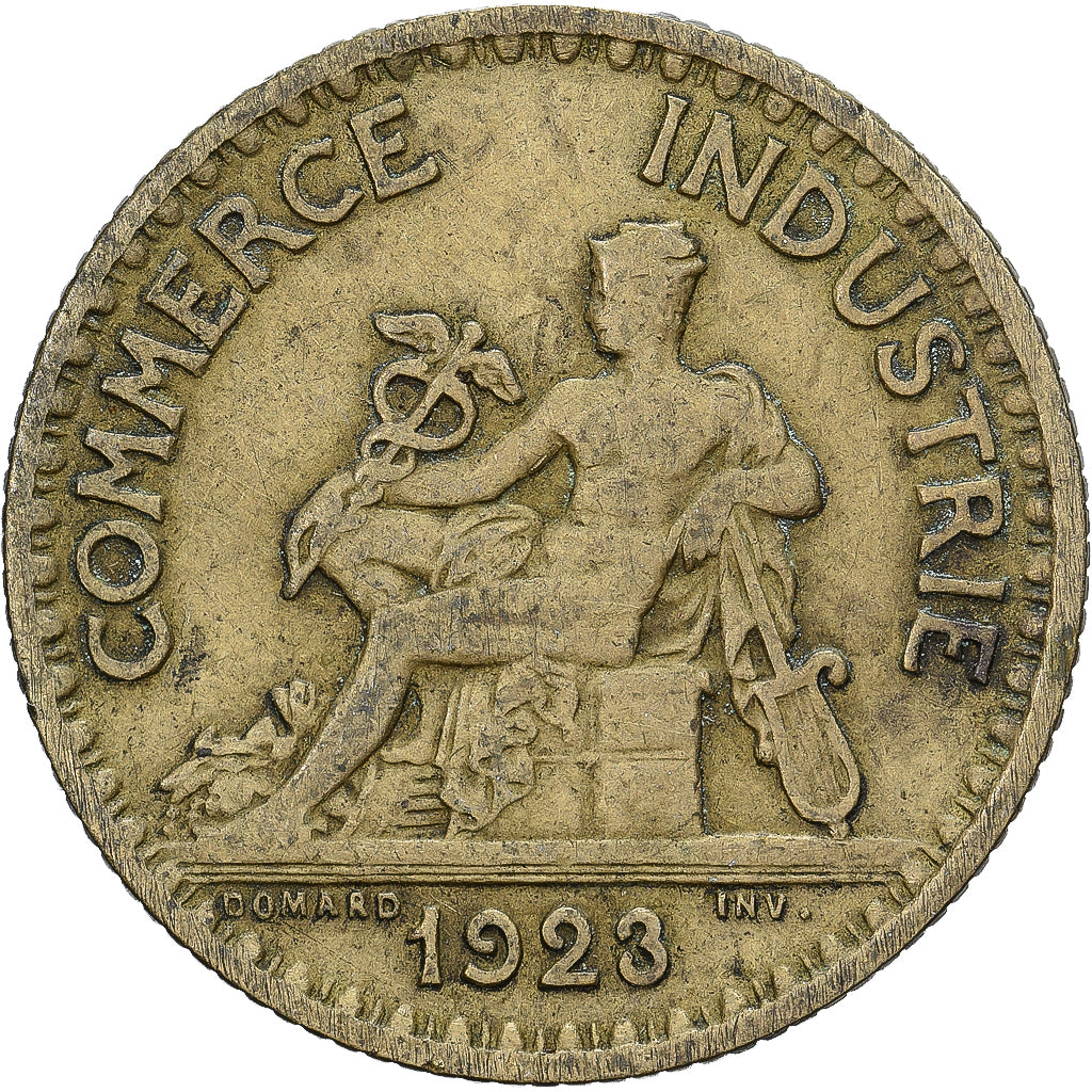 France, Franc, Chambre de commerce, 1923, Paris, Aluminum-Bronze, EF(40-45)