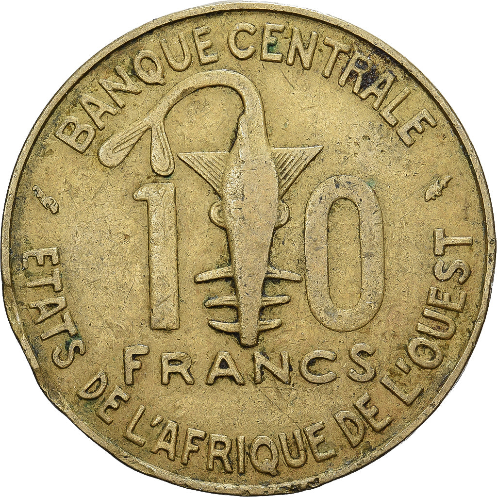 West Afrikaanse Staten, 10 Francs, 1982, Paris, Aluminum-Bronze, FR
