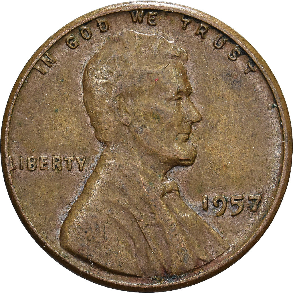 Verenigde Staten, Cent, Lincoln Cent, 1957, U.S. Mint, Tin, ZF, KM:A132