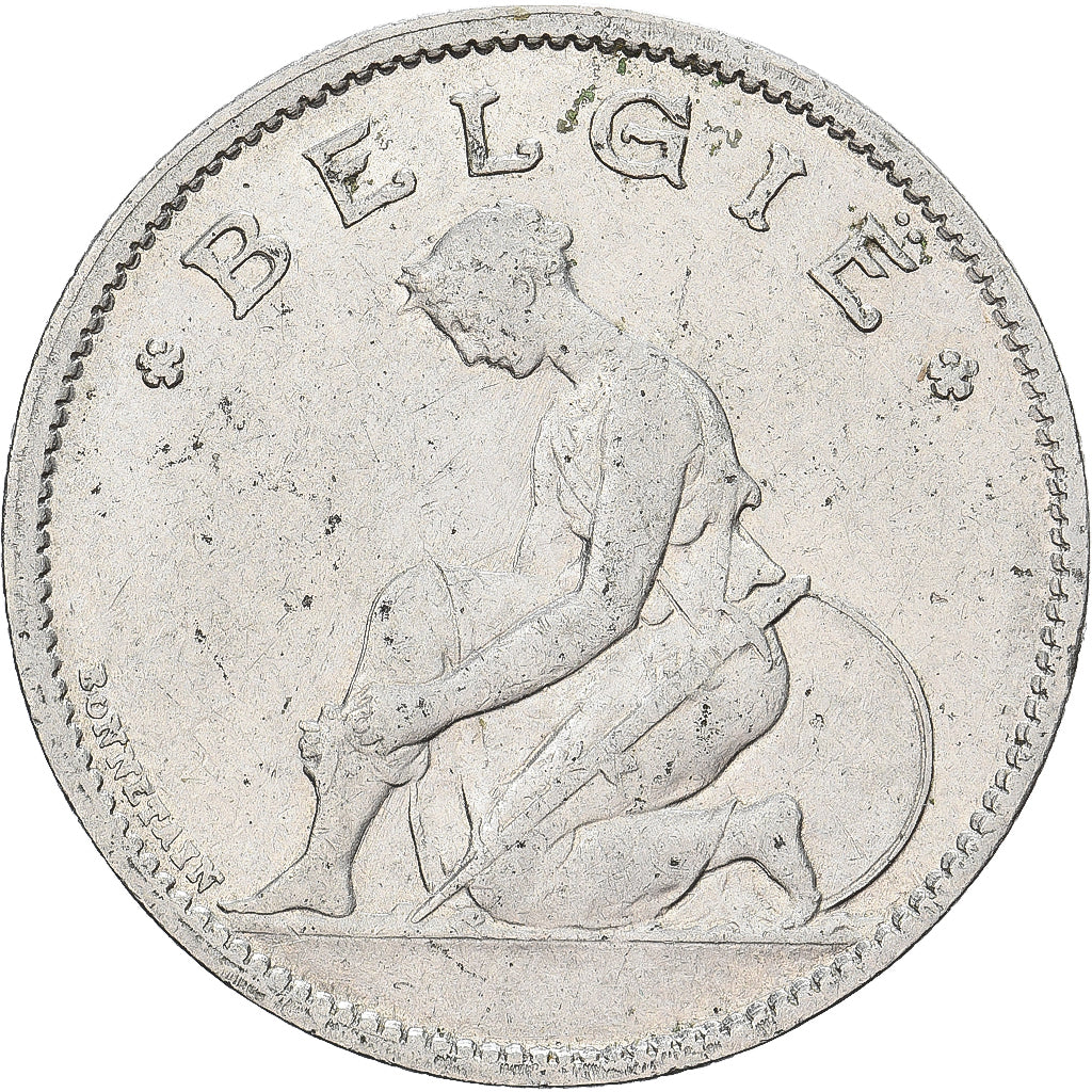 Belgique, Albert I, Franc, 1934, Bruxelles, Bon pour 1 Franc, Nickel, TB+, KM:89