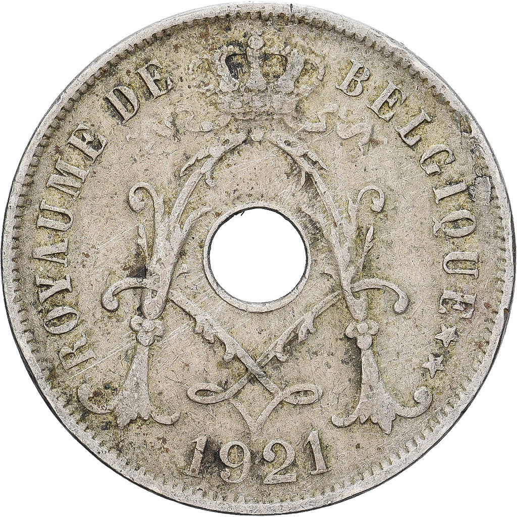 Belgium, 25 Centimes, 1921, Copper-nickel, VF(30-35), KM:68.1