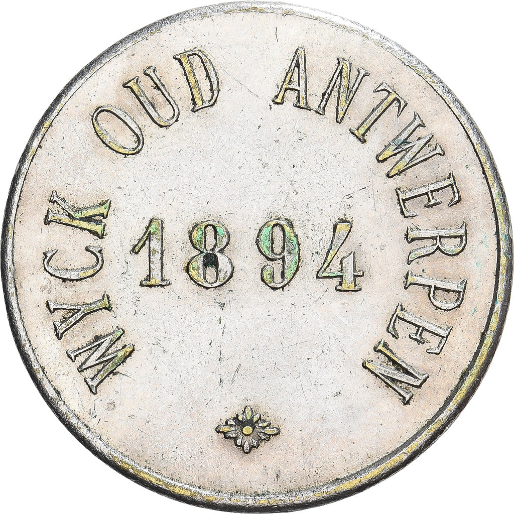 Belgium, Medal, 1894, Nickel, Old coats of Antwerp, EF(40-45)