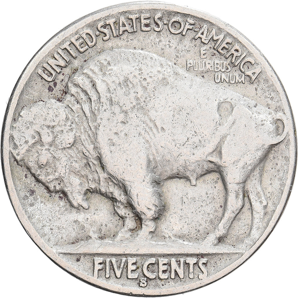 Estados Unidos, 5 Cents, Buffalo Nickel, 1936, San Francisco, Cobre - níquel
