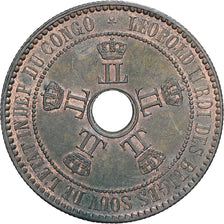 Stato Libero del Congo, Leopold II, 5 Centimes, 1888, Brussels, Rame, SPL-, KM:3