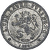 Belgium, 10 Centimes, 1889, Brass plated steel, PLAY MONEY, VF(30-35)