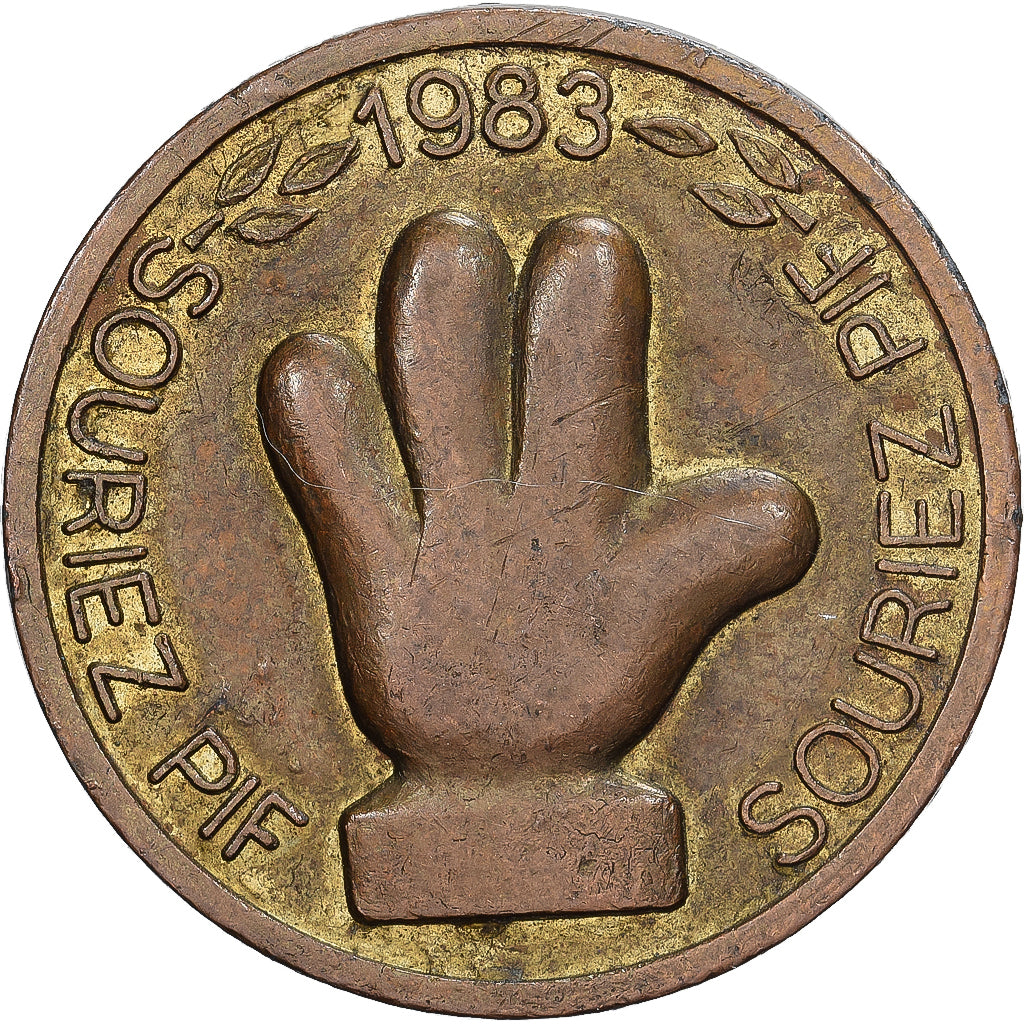 France, Token, SOURIEZ PIF, 1983, Bronze, EF(40-45)